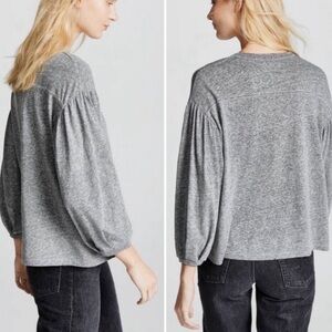 The Great xs the curve long sleeve gray tee new